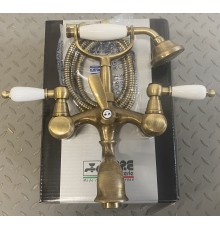 FIORE MARGOT COLONIALE_Old BRONZE NEW 02. 0651.Смеситель для ванны, лейка с керам. ручкой 02ZZ0651