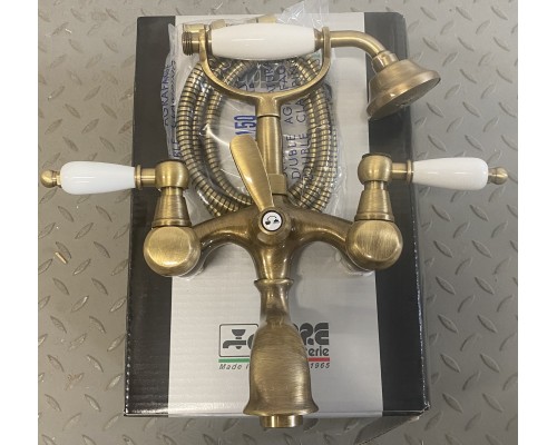 FIORE MARGOT COLONIALE_Old BRONZE NEW 02. 0651.Смеситель для ванны, лейка с керам. ручкой 02ZZ0651