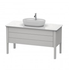 Duravit Luv База напольная 138.8x57х74.3см., с 2 выдв. ящиками, каменной столешницей и раковиной, цвет: белый матовый. LU956603939,  0379602300,  LU946601717