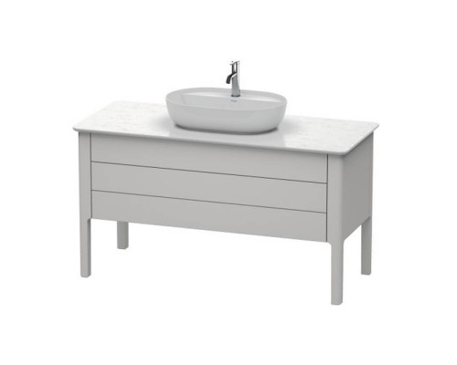Duravit Luv База напольная 138.8x57х74.3см., с 2 выдв. ящиками, каменной столешницей и раковиной, цвет: белый матовый. LU956603939,  0379602300,  LU946601717