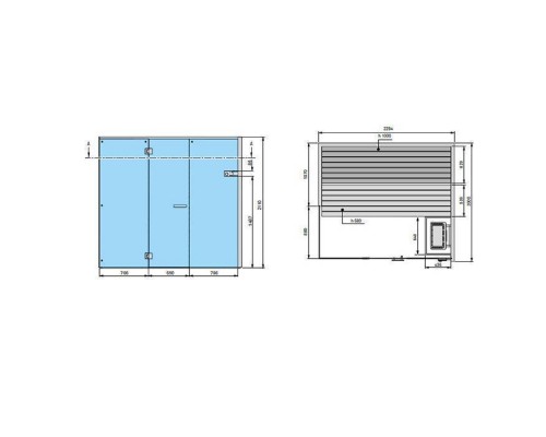 Effegibi Sky Corner Сауна 230x200х211см, угловая DX, цвет: канадский хемлок. SA 55 40 0027 Effegibi Sky Corner Сауна 230x200х211см, угловая DX, цвет: канадский хемлок. SA 55 40 0027