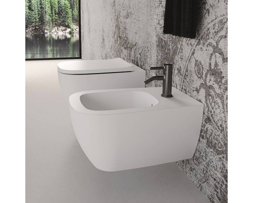 Alice Wunder Унитаз 53х31см., подвесной, безободковый, смыв aliflush+, с сиденьем и крышкой с микролифтом, с креплением Fischer WB-KliX, цвет: белый матовый. 45000109SET