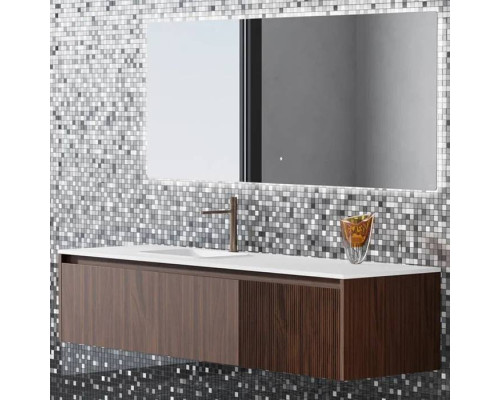 Salini Зеркало для ванны OMBRA 200х70х2.5см., с LED подсветкой, влагостойкое AGC Сrystalvision, сенс. выкл., крепления, обогрев, антизапот.. 27M022070BH
