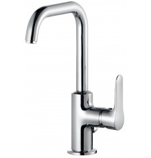 Kludi 32 023 0575 Objekta Смеситель для раковины 201 мм, со сливным гарнитуром, Г излив, 5 л/мин 320230575