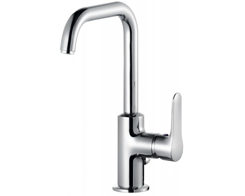 Kludi 32 023 0575 Objekta Смеситель для раковины 201 мм, со сливным гарнитуром, Г излив, 5 л/мин 320230575