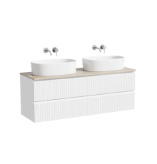 Тумба с раковиной Sancos Snob T 140, bianco, столешница бежевая TT140A2, раковина CN6075