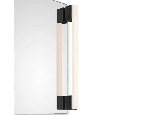 Decor Walther Omega 10 Светильник на зеркало 5x4.5x9(50-100)см, 1x S14S 0-100cm 2 Sockets, цвет: черный матовый. 0411460