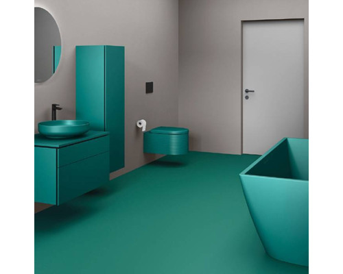 Duravit Millio Унитаз подвесной, 37х57см.,  декор Grooves, крепление в компл., цвет: аквамарин матовый. 250509FA