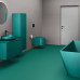 Duravit Millio Унитаз подвесной, 37х57см.,  декор Grooves, крепление в компл., цвет: аквамарин матовый. 250509FA