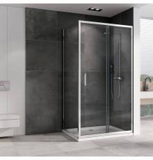 Душевой уголок Abber Schwarzer Diamant AG301005-S1005 100x100, профиль хром, стекло прозрачное