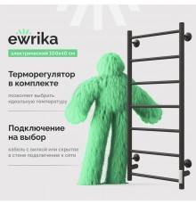 Полотенцесушитель электрический EWRIKA Сафо PN 100x40, черный матовый