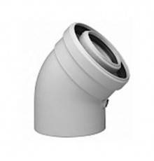 Коаксиальный отвод, Baxi, полипропиленовый 45°, диам. 80/125 мм
