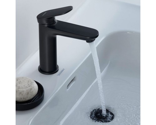 Duravit Wave Смеситель для раковины, 1 отв., с донным клапаном, цвет: черный матовый. WA1020001046