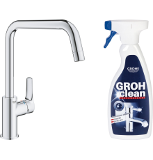 Смеситель для кухни Grohe Eurosmart 30567000 + средство для металлических поверхностей Grohe Grohclean 48166000 500 мл