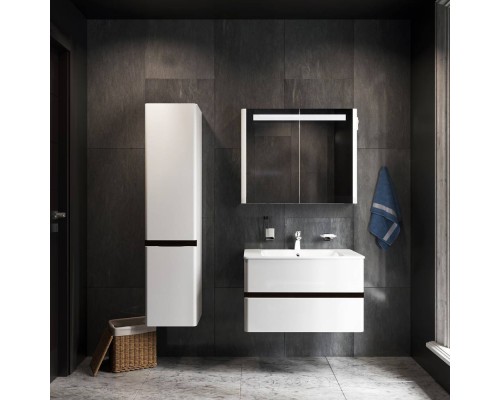 M55CHL0341VF Шкаф-пенал подвесной 34 см, левый, венге/белый глянец M55CHL0341VF Шкаф-пенал подвесной 34 см, левый, венге/белый глянец