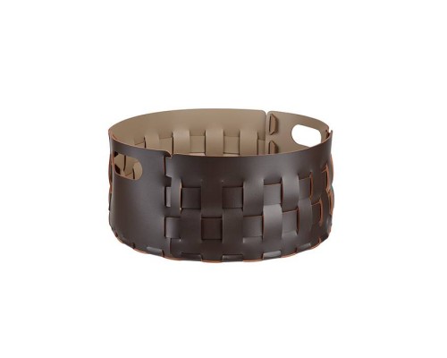 ADJ Bottega Круглая корзина для белья, D40xH20 см., цвет: шоколад/капучино. 1020.06/04