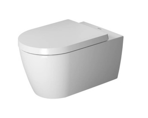 Duravit ME by Starck Унитаз подвесной Rimless без смывного края, свкл. крепление Durafix, 4,5л. с HygieneGlaze, 37x57см, Цвет: белый. 2529092000