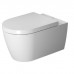 Duravit ME by Starck Унитаз подвесной Rimless без смывного края, свкл. крепление Durafix, 4,5л. с HygieneGlaze, 37x57см, Цвет: белый. 2529092000