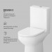C708600WH Напольный унитаз-компакт безободковый FlashClean, без сиденья