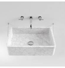Agape Carrara Раковина 60x40x16 см, без отв., мрамор Carrara, цвет: белый. ACER0730PMC *0