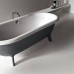 Agape Ottocento Small Ванна отдельностоящая 155x77.5x58 см, слив-перелив нержавеющая сталь, цвет: светло-серый. AVAS0967ZGBR