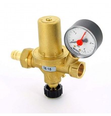 Клапан подпиточный автоматический Watts Alimat ALOMD со штуцером для шланга ВР 1/2  и манометром. 10004890