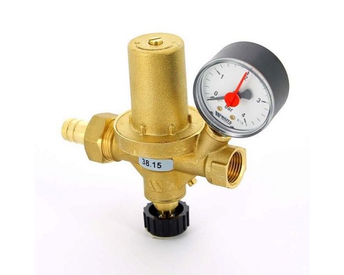 Клапан подпиточный автоматический Watts Alimat ALOMD со штуцером для шланга ВР 1/2 и манометром. 10004890 Клапан подпиточный автоматический Watts Alimat ALOMD со штуцером для шланга ВР 1/2 и манометром. 10004890