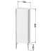 Duravit XViu Шкаф подвесной 50x24x133см, с 1 дверью, 3 стеклянными полками (петли справа), цвет: walnut dark/черный матовый. XV971500000,  XV1316RB221