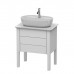 Duravit Luv База напольная 68.8x45х74.3см, с 1 выдв. ящиками, каменой столешницей и раковиной, цвет: белый шелковисто-матовый. LU956503636,  0381420000,  LU946501717
