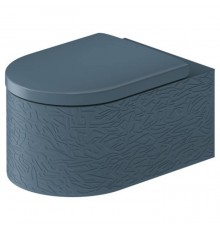 Duravit Millio Унитаз подвесной, 37х57см.,  декор Pattern, крепление в компл., цвет: синий матовый. 250609FB