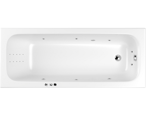 Акриловая ванна WHITECROSS Vibe 0105.170070.100.SMARTNANO.CR 170x70 см, с гидромассажем, с каркасом, со сливом-переливом, с донным клапаном Акриловая ванна WHITECROSS Vibe 0105.170070.100.SMARTNANO.CR 170x70 см, с гидромассажем, с каркасом, со сливом-переливом, с донным клапаном