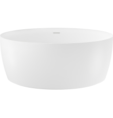 Акриловая ванна Wellsee Pour Plus 150x150 см, отдельностоящая, белая, круглая, на ножках, для двоих, со сливом-переливом, с донным клапаном, фурнитура золото