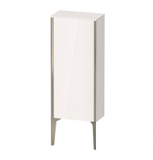 Duravit XViu Шкаф подвесной 40x24x89см, с 1 дверью, 2 стеклянными полками (петли справа), цвет: белый глянцевый/champagne matt. XV9714B1,  XV1305RB122