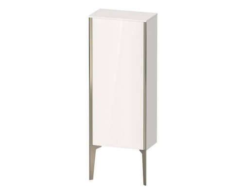 Duravit XViu Шкаф подвесной 40x24x89см, с 1 дверью, 2 стеклянными полками (петли справа), цвет: белый глянцевый/champagne matt. XV9714B1,  XV1305RB122