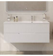 Тумба с раковиной Cezares Duet 120 R bianco lucido, раковина белая CZR-8095-120-R