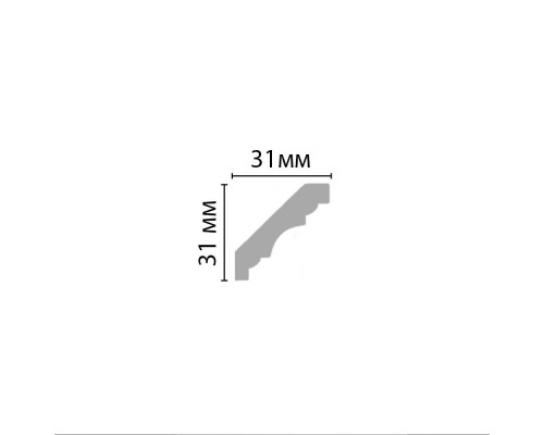 Плинтус потолочный гладкий DECOMASTER 96681F гибкий (31*31*2400мм)