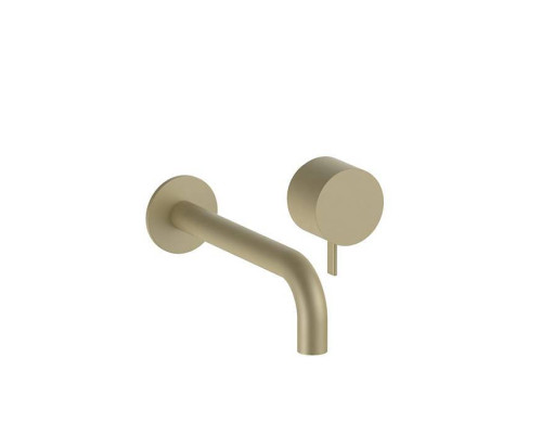 Fantini AF/21 Смеситель для раковины, настенный, излив: 208 мм, цвет: Matt British Gold PVD. 27 P6 A613B
