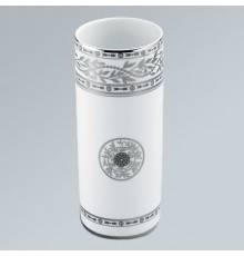 THG MARQUISE BLANC DECOR PLATINE Ваза керамическая, настольная, декор платина, цвет: белый. A7G-A02-4609