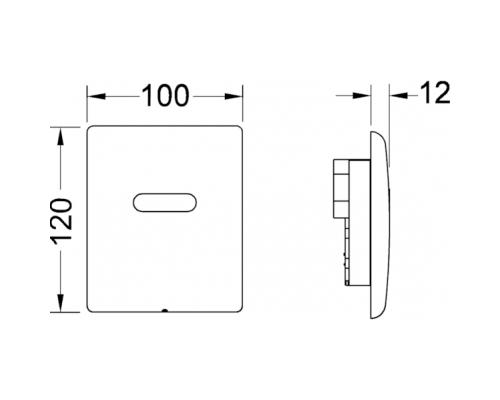 TECE TECEplanus Urinal Панель смыва для писсуара, с инфракрасным датчиком, 6 V батарея, цвет: нержавейка/сатин. 9242350 TECE TECEplanus Urinal Панель смыва для писсуара, с инфракрасным датчиком, 6 V батарея, цвет: нержавейка/сатин. 9242350