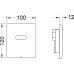 TECE TECEplanus Urinal Панель смыва для писсуара, с инфракрасным датчиком, 6 V батарея, цвет: нержавейка/сатин. 9242350