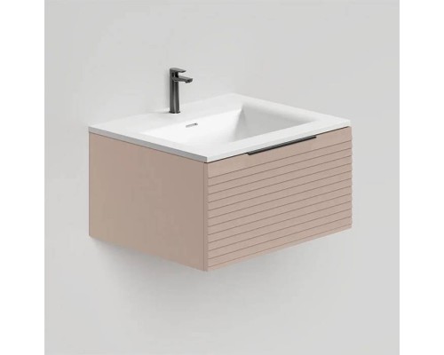 Salini Touch Тумба подвесная 60х50х32см., с раковиной, 1 ящик, гор. фрез., цвет: Taupe. T600H1TON206