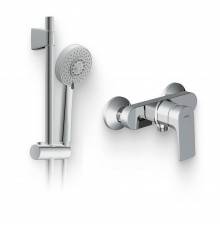 Душевой комплект Смеситель для душа Cersanit Nature 63065 + Гарнитур Neno 63068 хром