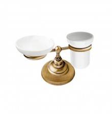 Nicolazzi Accessori Держатель мыльницы и стакана, настольный (без керамики), цвет: бронза. 1494BZ