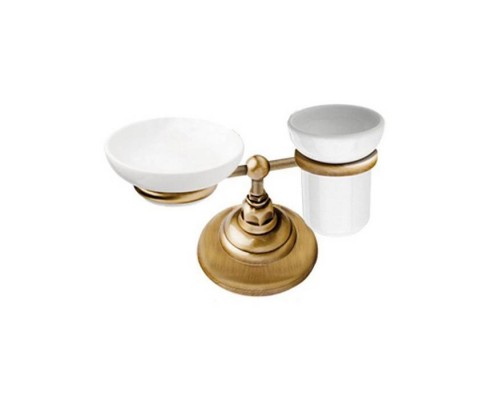 Nicolazzi Accessori Держатель мыльницы и стакана, настольный (без керамики), цвет: бронза. 1494BZ Nicolazzi Accessori Держатель мыльницы и стакана, настольный (без керамики), цвет: бронза. 1494BZ