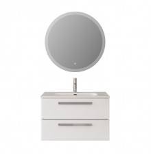 Мебель для ванной комнаты Cezares Eco Cer-N 90, bianco lucido, раковина Duet 90, ручки серые