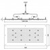 BOSSINI DREAM-XL RECTANGULAR Верхний душ 1000 x 500 мм, с 12 LED (белый), блок питания/управления, цвет: хром. WI0382.030