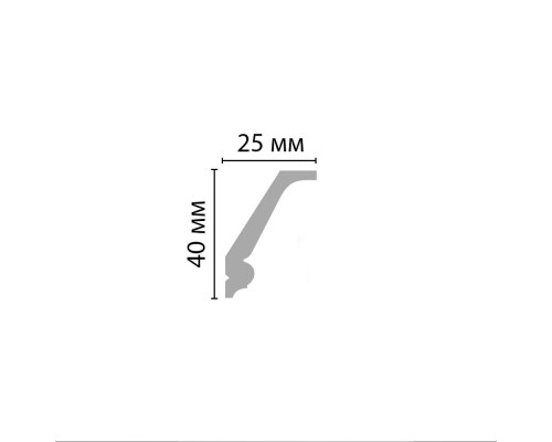 Плинтус потолочный гладкий DECOMASTER D151ДМ (40*25*2000 мм)