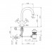 Nicolazzi Mac Kinley 05 Смеситель для раковины на 1 отверстие, излив: 155, цвет: хром. 2236CR29