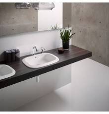 TOTO Public Раковина 53x45x17.7 см, без отв., полувстраеваемая, CeFiONtect, цвет: белый. LW763Y#XW