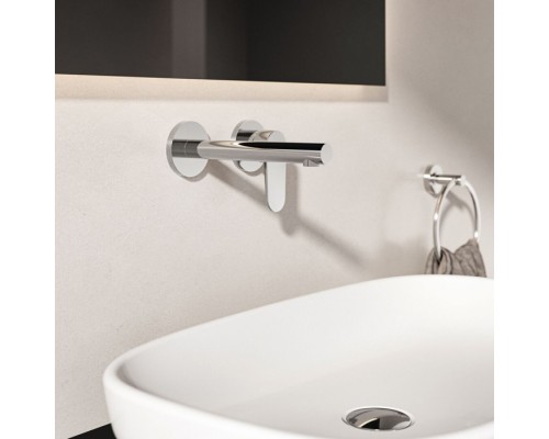 Ideal Standard Ceralife O Смеситель для раковины, настенный, излив: 18см., без донного клапана, для монтажа с A1313NU цвет: хром. BE019AA